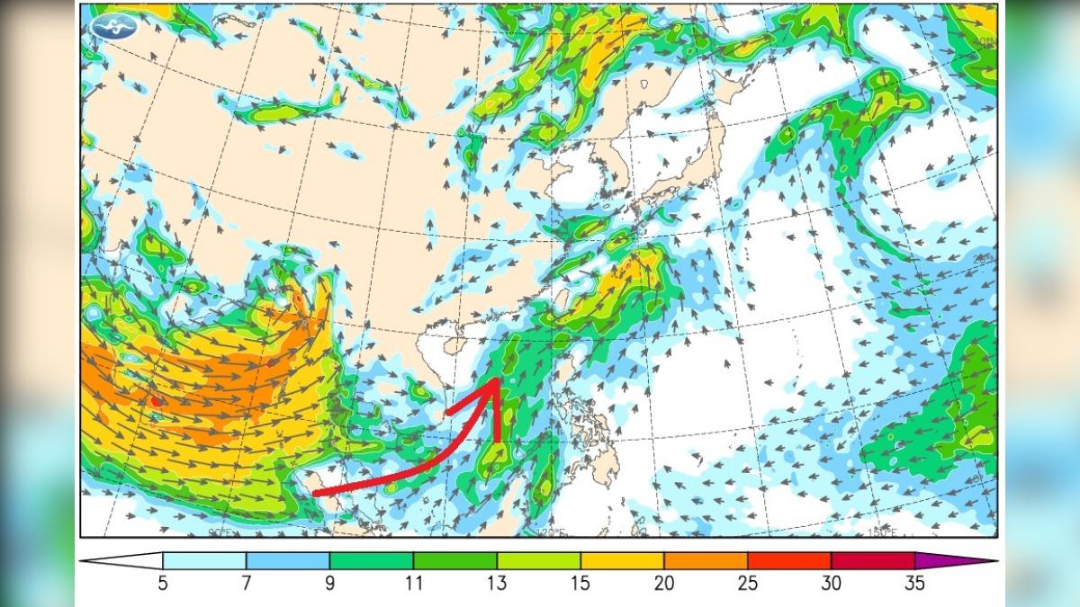 天氣/西南季風入南海!鄭明典示警暴雨將襲台:這2天很猛