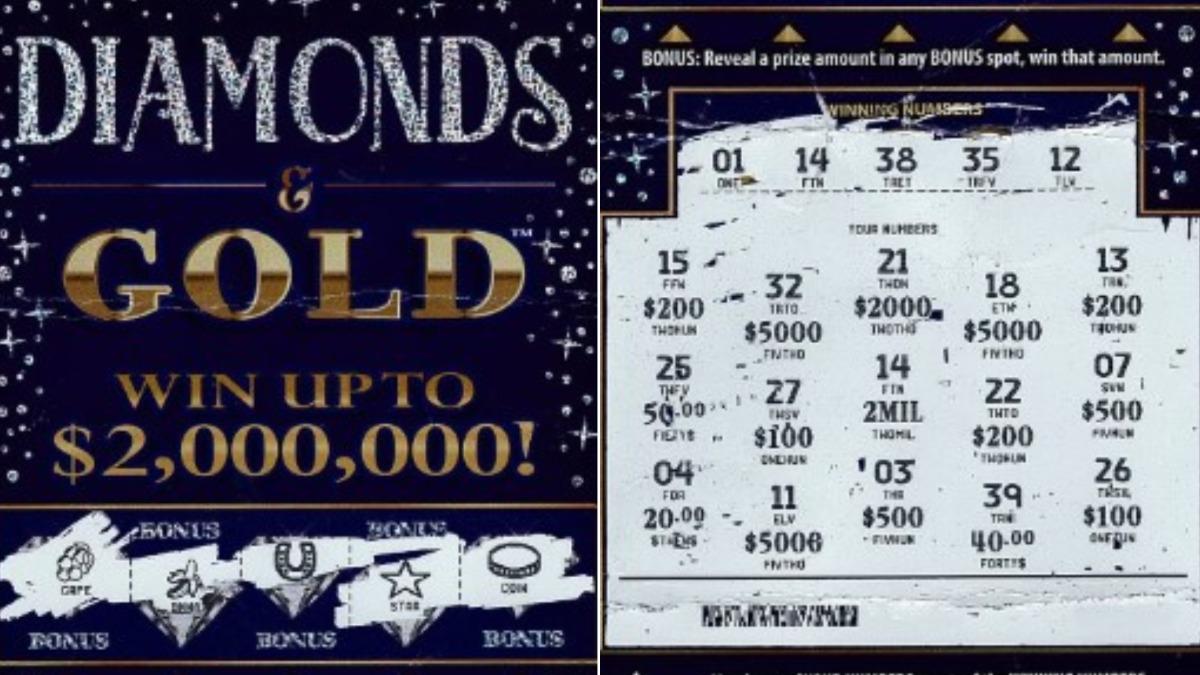 中獎的刮刮樂。(圖/翻攝自Michigan Lottery Connect)