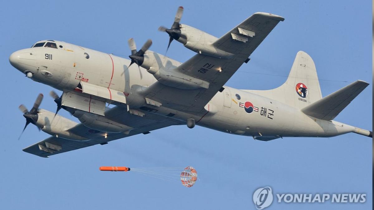 失事的飛機為反潛機P-3C。（圖／翻攝自韓聯社）