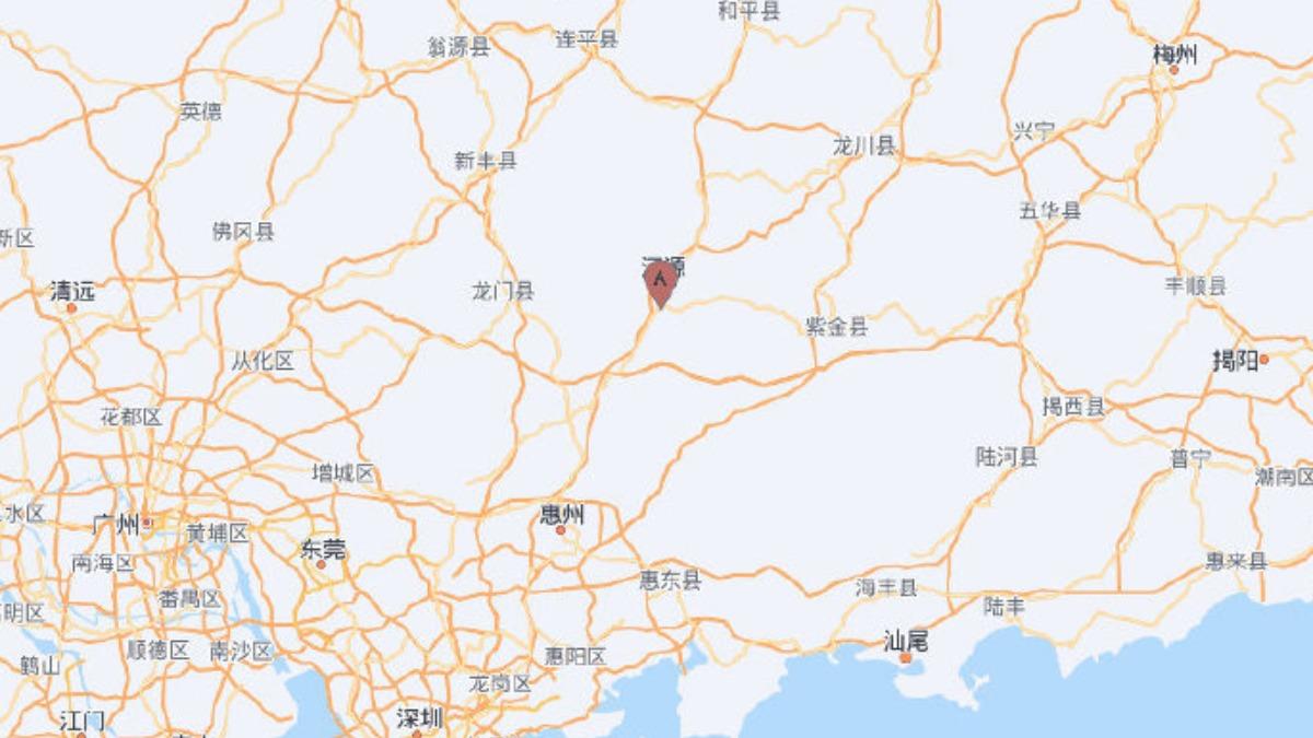 廣東河源發生規模4.3淺層地震 深度僅11公里香港也搖晃