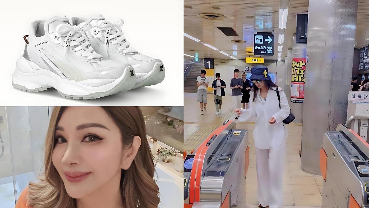 陳美鳳 Louis Vuitton Run 55 老爹鞋。（圖／翻攝自IG@im_meifen、LV官網）　