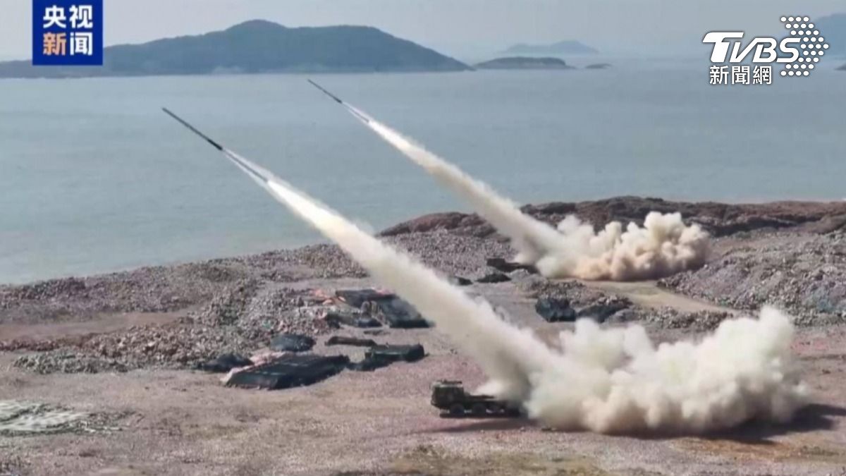 解放軍東部戰區軍演資料畫面。(圖/翻攝自央視)