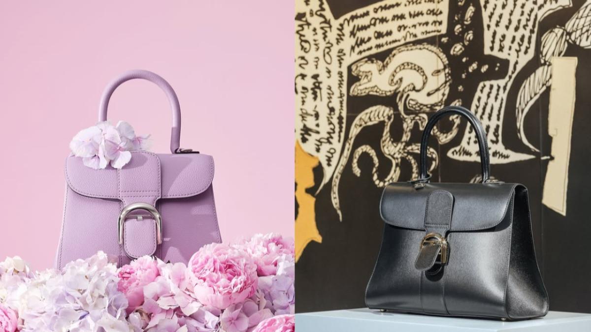 Delvaux Brillant 手袋標誌性D字扣飾設計。(圖/ 翻攝自IG@delvaux)