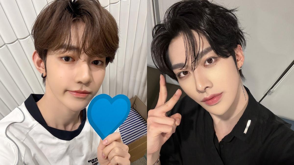章昊(左)、RICKY將缺席明天在高雄的韓流拼盤演唱會。(圖/翻攝自ZB1_official推特)