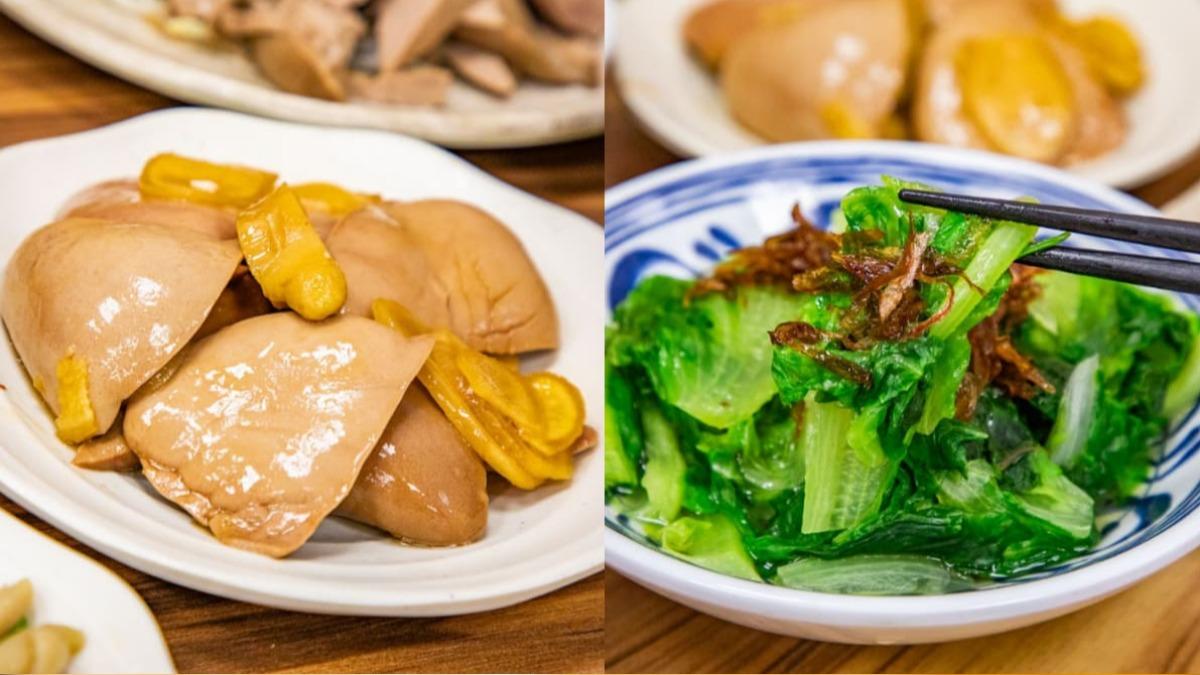 其他小菜像是「麻油腰只」(120元)、「燙青菜」(40元)表現也都不俗。(圖/大手牽小手。玩樂趣提供)