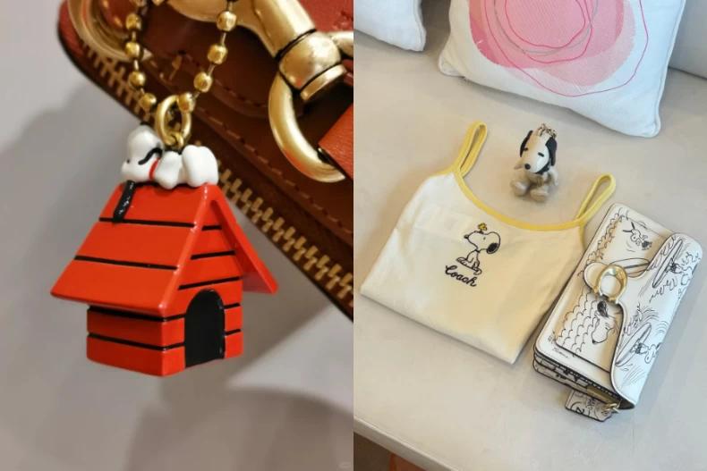 這次 Coach 聯名還特別推出限量 Snoopy玩偶，全部以 Coach 經典皮革打造，細節滿滿、質感出眾。（圖／翻攝自小紅書@爱喝冰美式的66、U-Clementine）