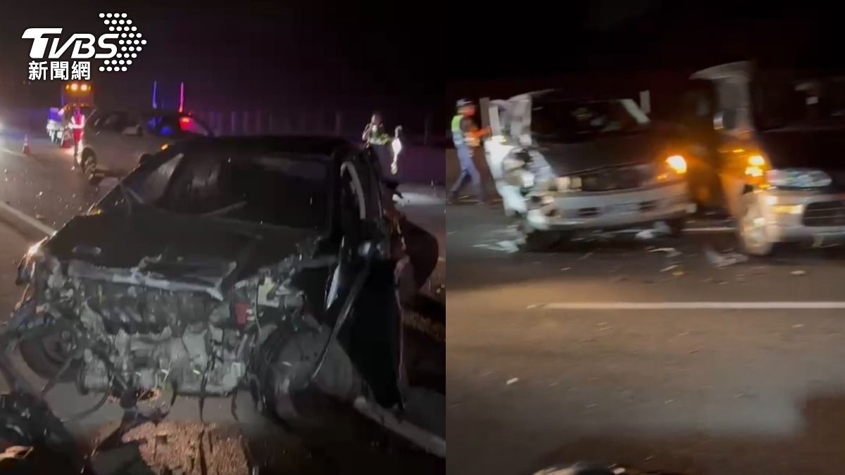 收假出事!國三6車連環撞變形 11人傷「1男躺地急送醫」
