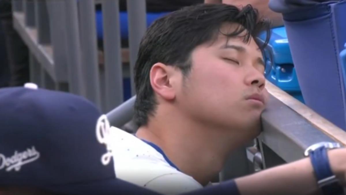 MLB/道奇18:2打爆洋基 新手爸大谷「偷打瞌睡」被抓包