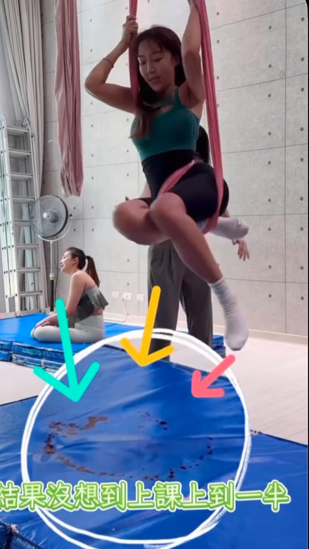李宓上課到一半濺血。(圖/翻攝自李宓IG)