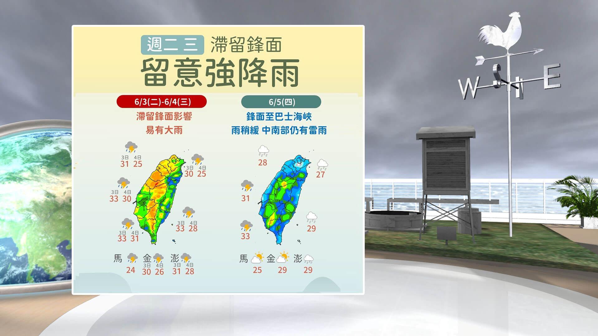 本週全台受滯留鋒面影響。(圖/TVBS)