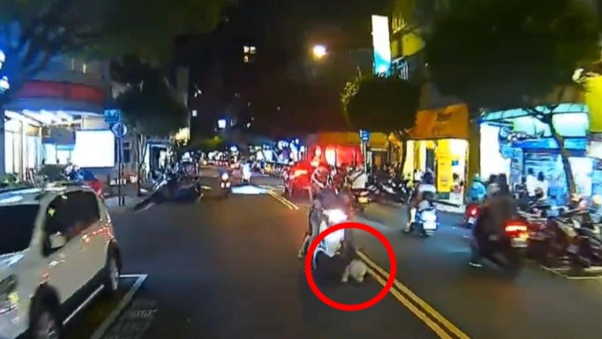 有片/新北男雙載疑重心不穩自摔 小狗「險被爆頭」驚悚畫面曝