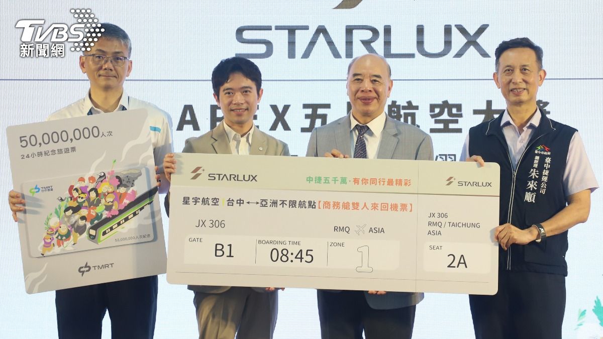 星宇航空贊助亞洲航點商務艙來回機票。(圖/TVBS)