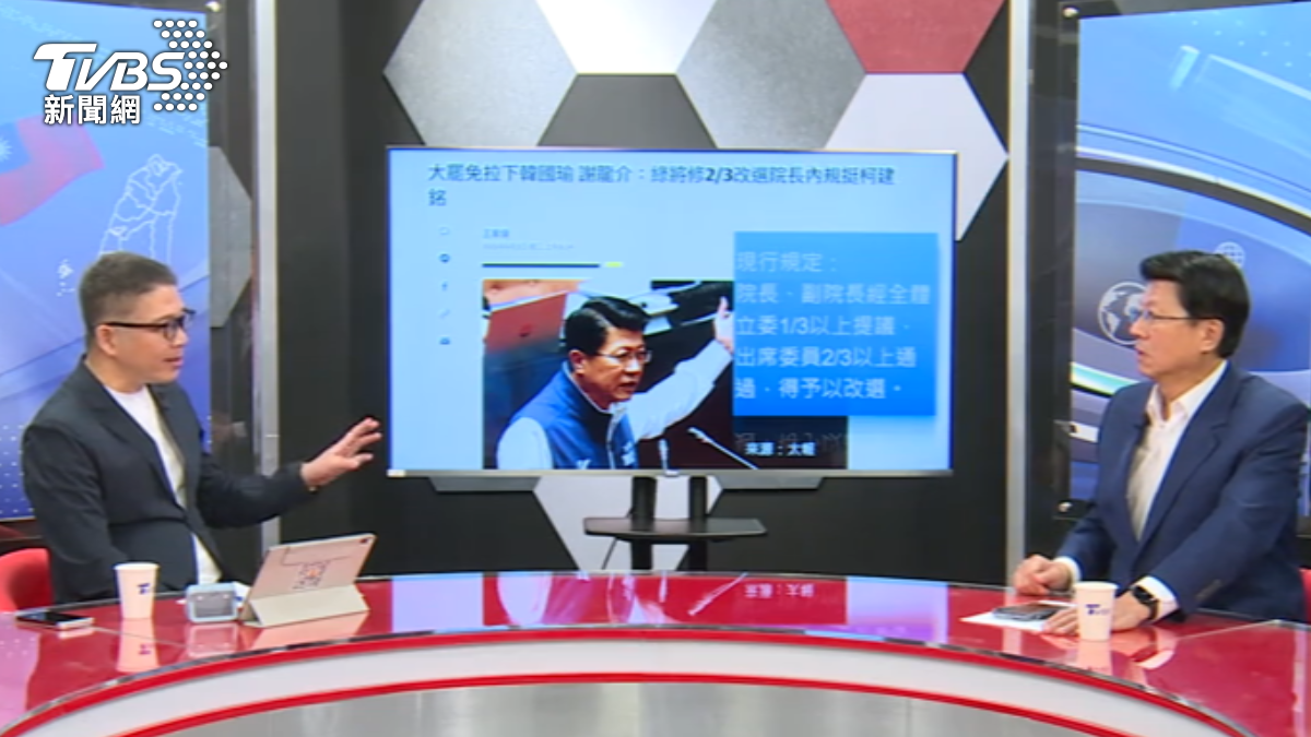 國民黨立委謝龍介接受專訪。(圖/TVBS)