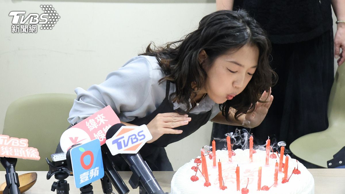 李竺芯提前慶祝36歲生日。(圖/張哲鳴攝)