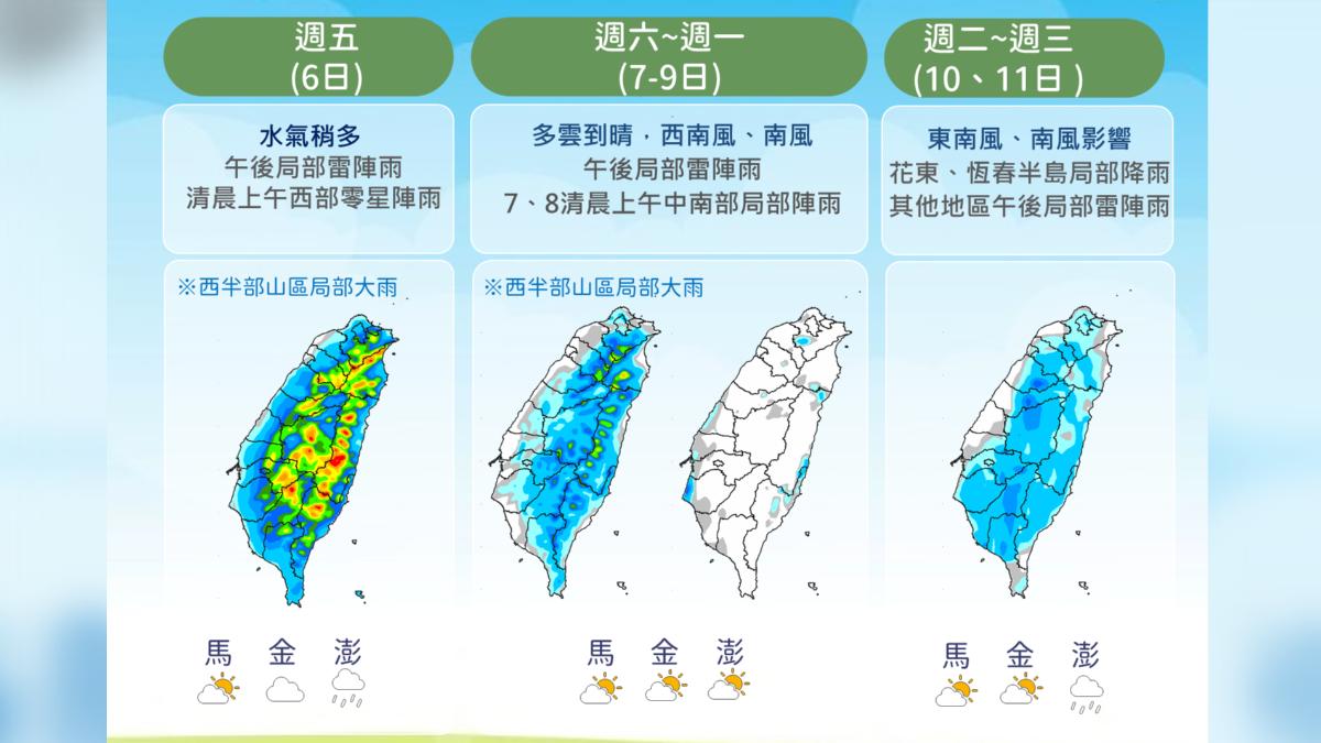 未來降雨趨勢。（圖／氣象署）