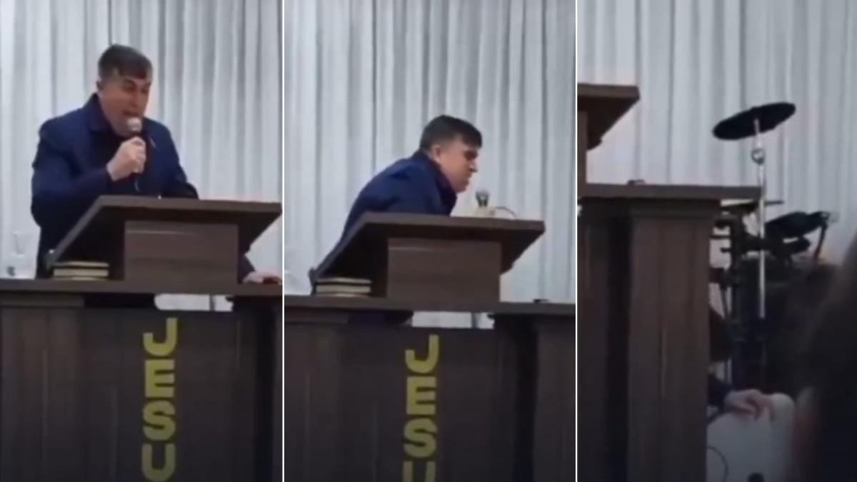 有片/被上帝帶走?巴西牧師佈道太激動 跪地下秒突猝死