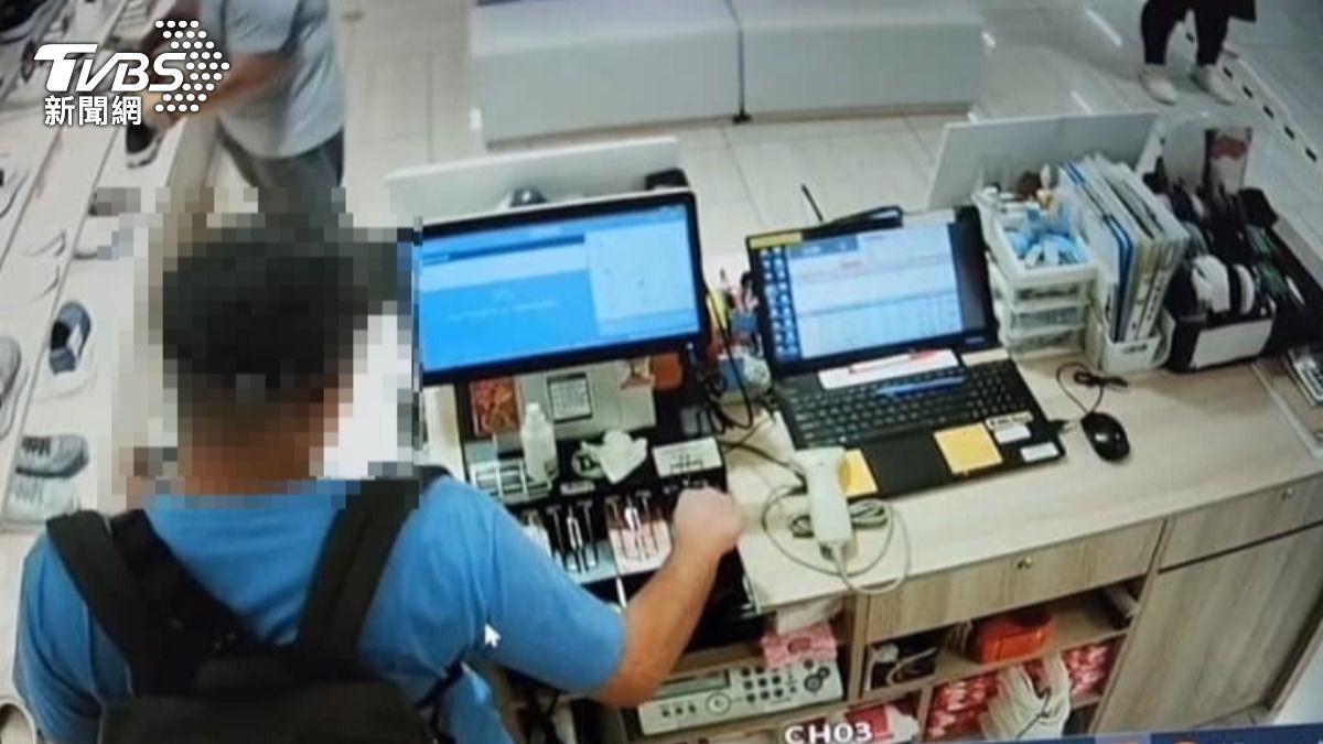 男子涉嫌行竊多縣市百貨。（圖／TVBS）