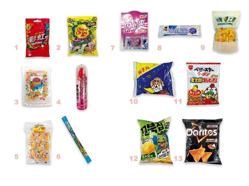 消基會採樣學童愛吃的零食樣品。(圖/消基會提供)
