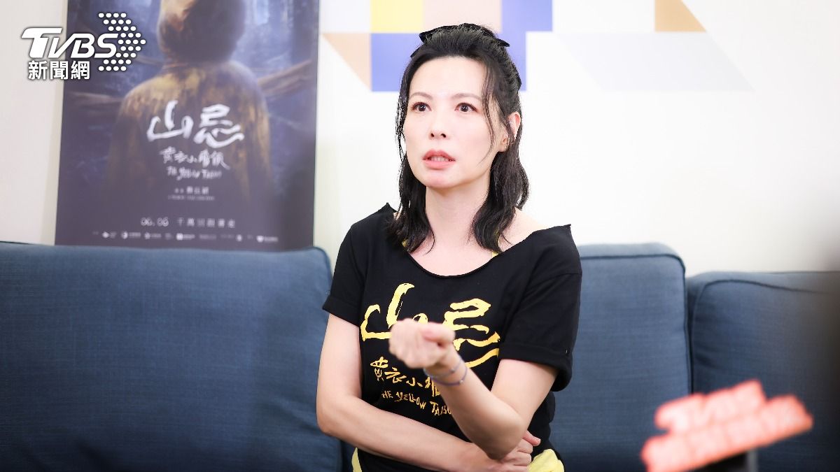 陳孝萱主演《山忌 黃衣小飛俠》暖聊兒子鐵弟。(圖/記者張哲鳴攝影)