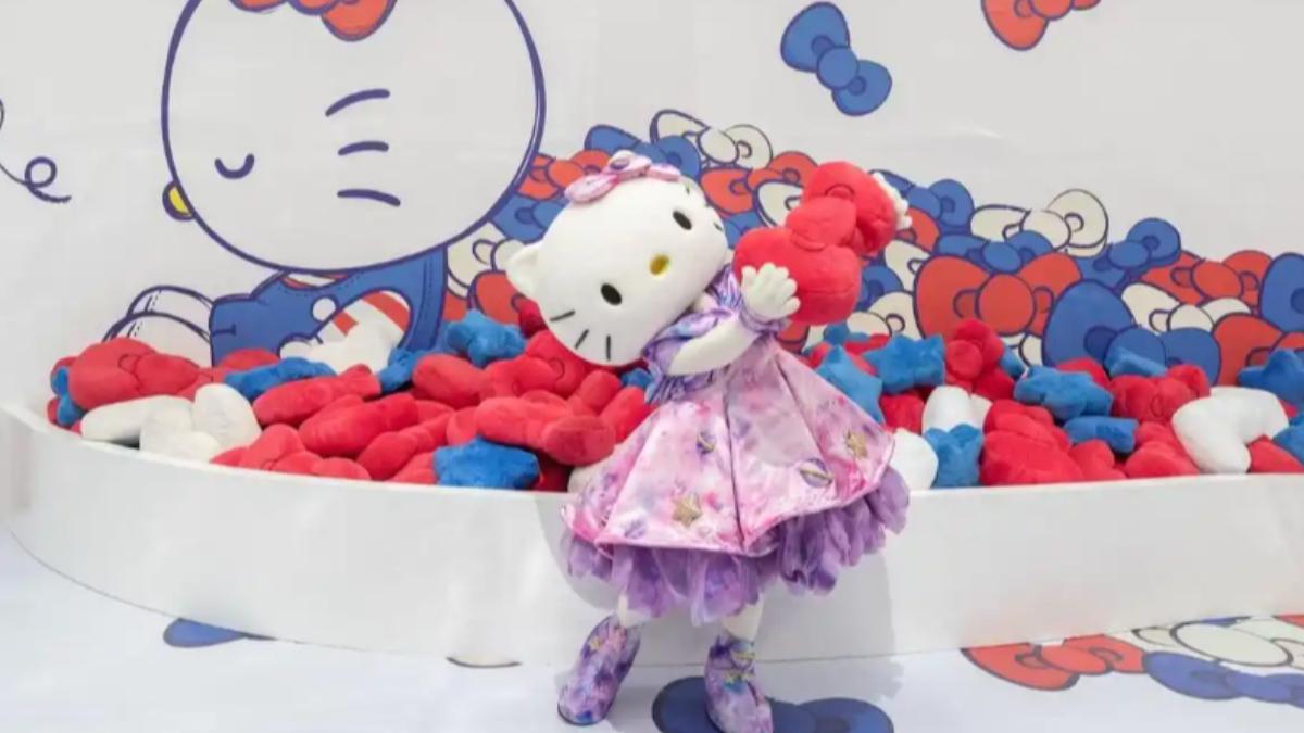 Hello Kitty Cosmos光影特展現場。(圖/中國日報網)