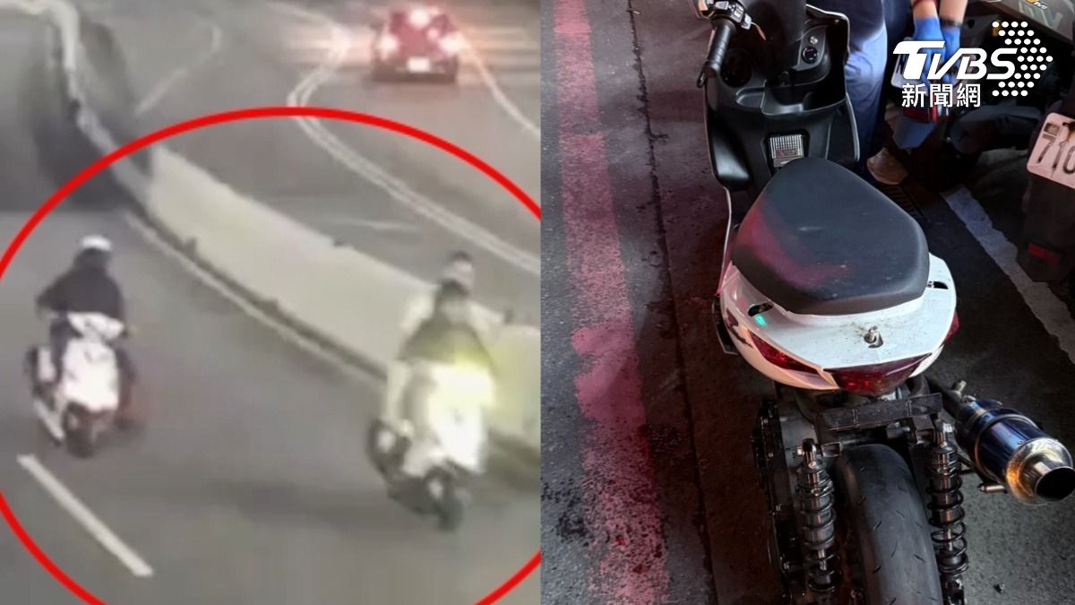 飆車族「逆向拒檢」摔車繼續逃,遭7警圍捕(圖/TVBS)