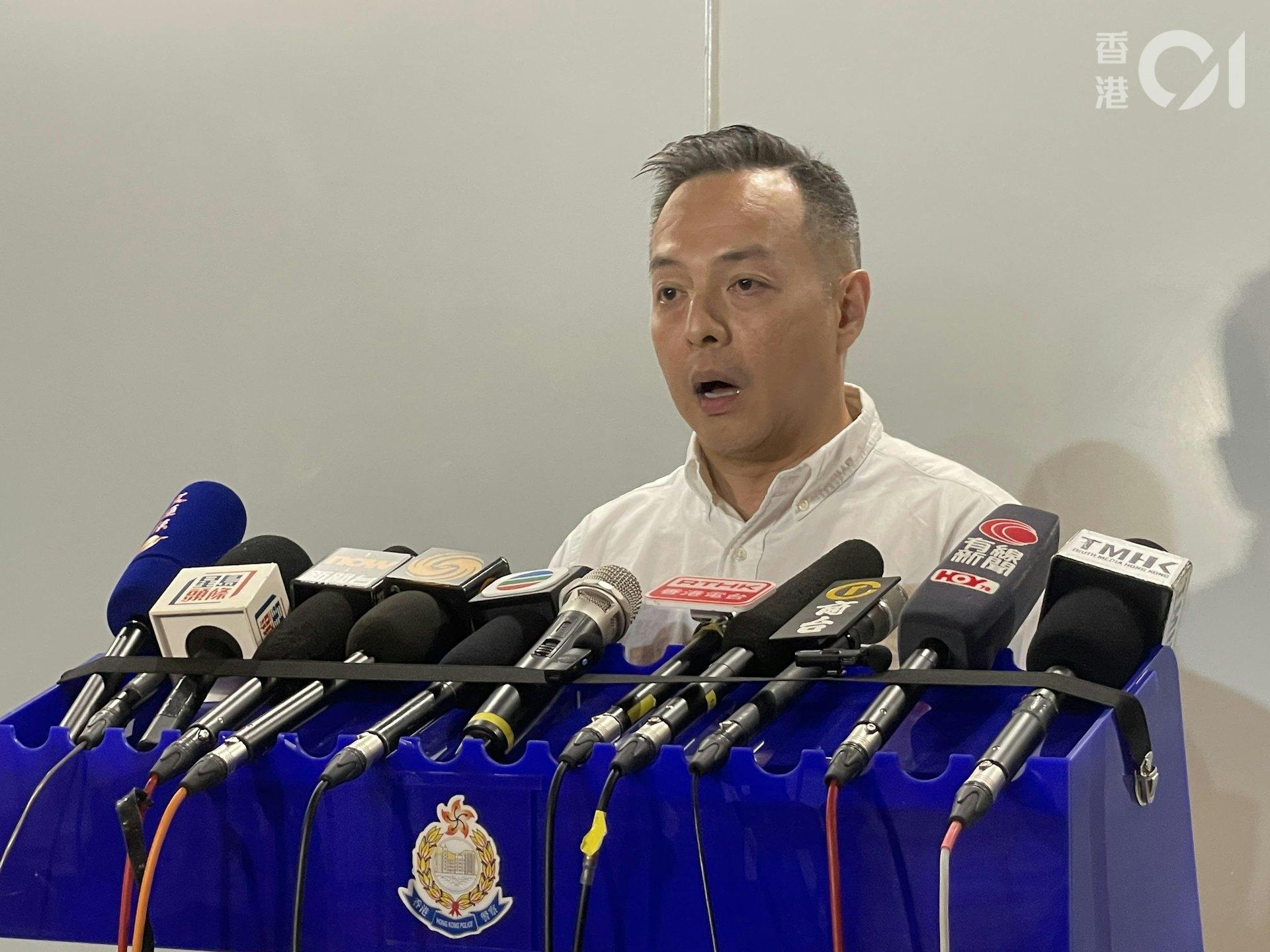 警政署署長周一鳴表示，受傷男警受重傷，整個警隊正為他加油打氣。（圖/香港01）