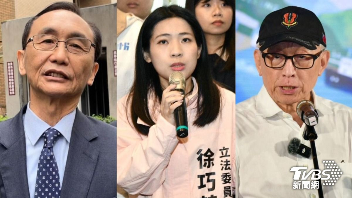 吳子嘉（左）要跟曹興誠（右）對賭，如果徐巧芯（中）被罷免，他就拍一張「不穿褲子」的照片。（組合圖／TVBS）