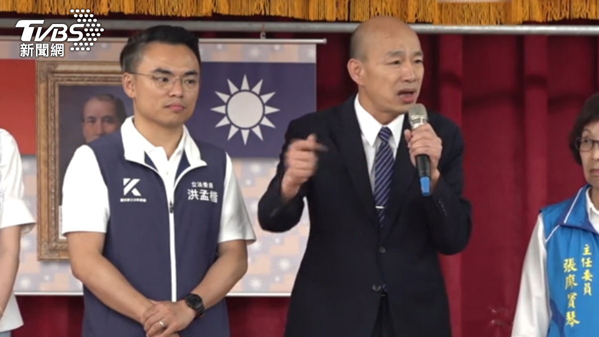 立法院長韓國瑜與立委洪孟楷。(圖/TVBS)