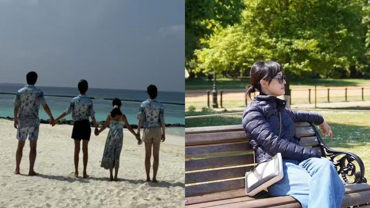 孫儷與鄧超結婚15年育有1兒1女。(圖/翻攝自孫儷微博)