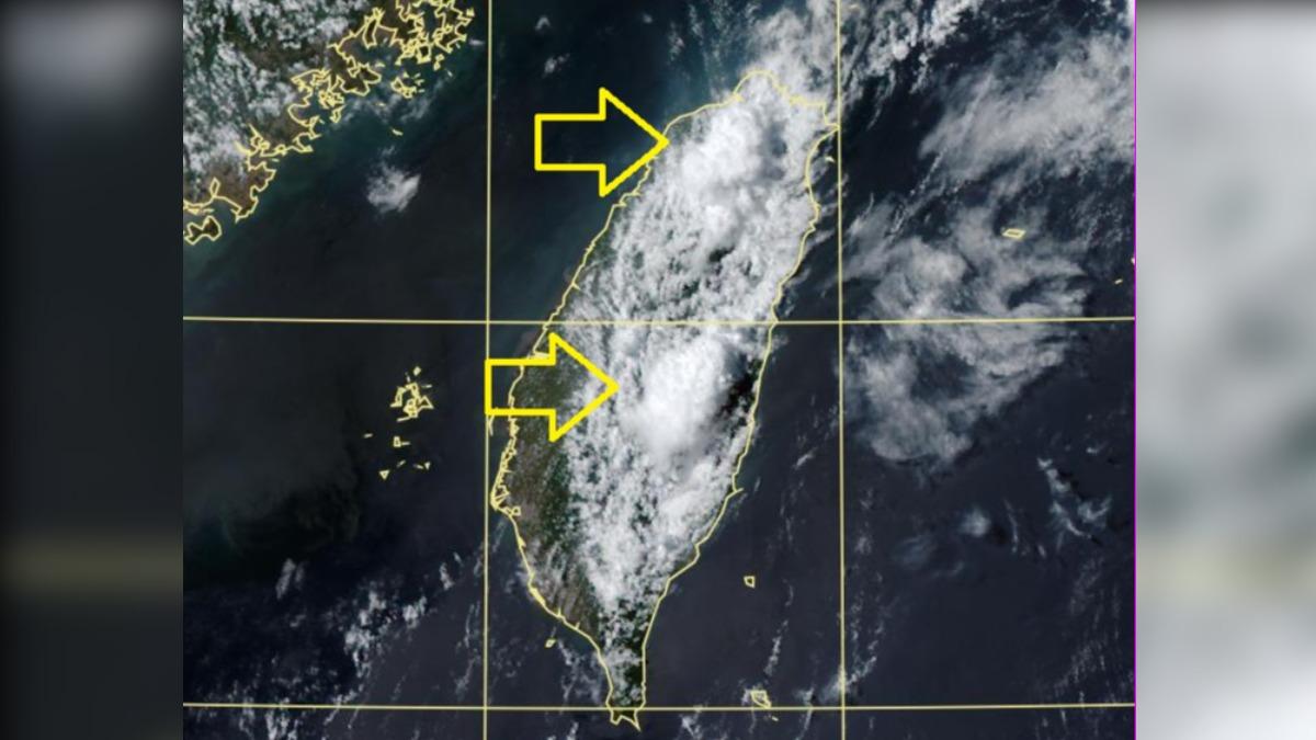 衛星雲圖「兩團雲很突出」！鄭明典曝天氣濕悶原因：持續好幾天