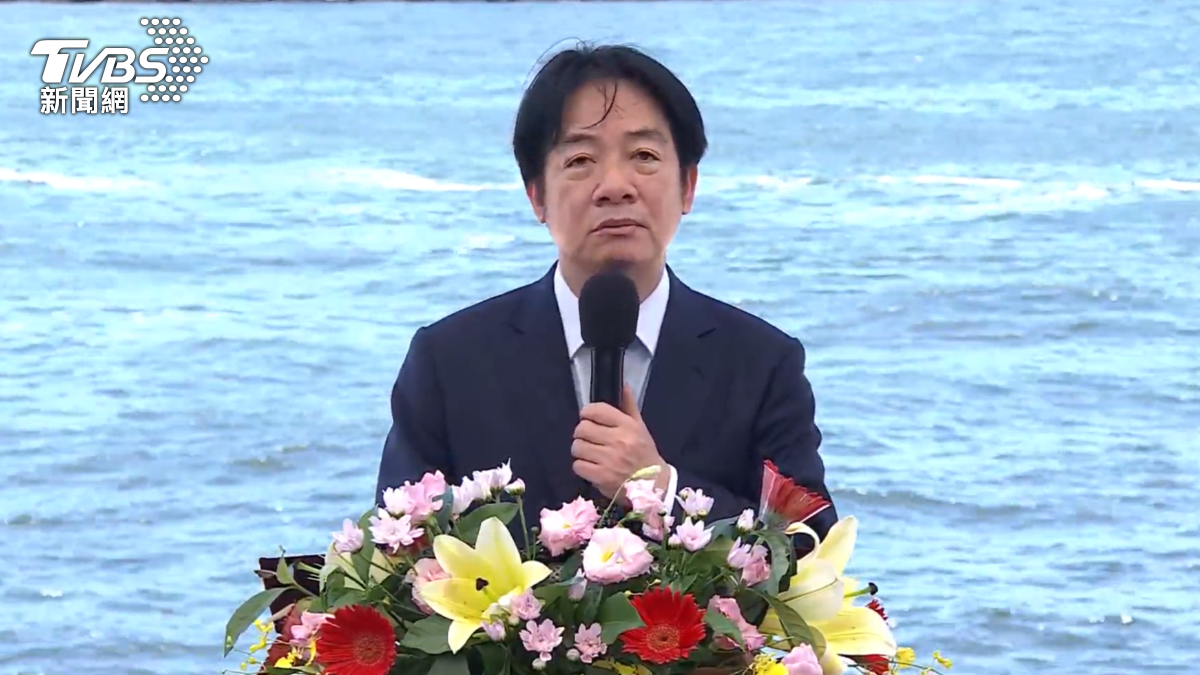 賴清德總統出席「海安12號演習」,呼籲在野黨支持行政院特別預算。(圖/TVBS)