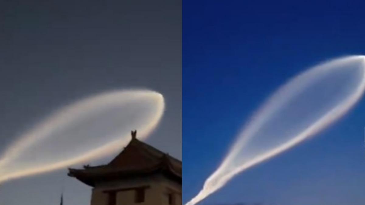 UFO降臨?西安多人目擊「神秘長尾閃光」掛高空 官方解答了