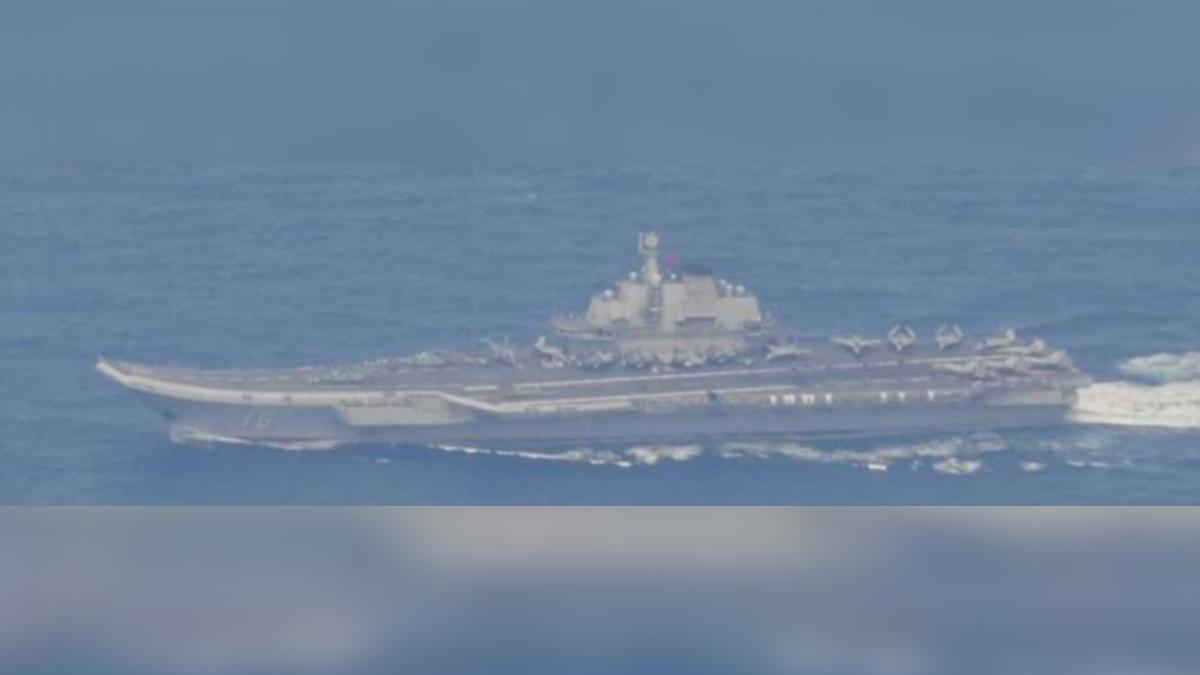 中國遼寧號首度現身南鳥島海域 日本防衛省加強緊戒