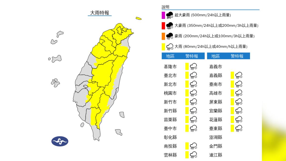 天氣/國家警報響了!大雷雨狂轟雙北市 新北市納入告警範圍