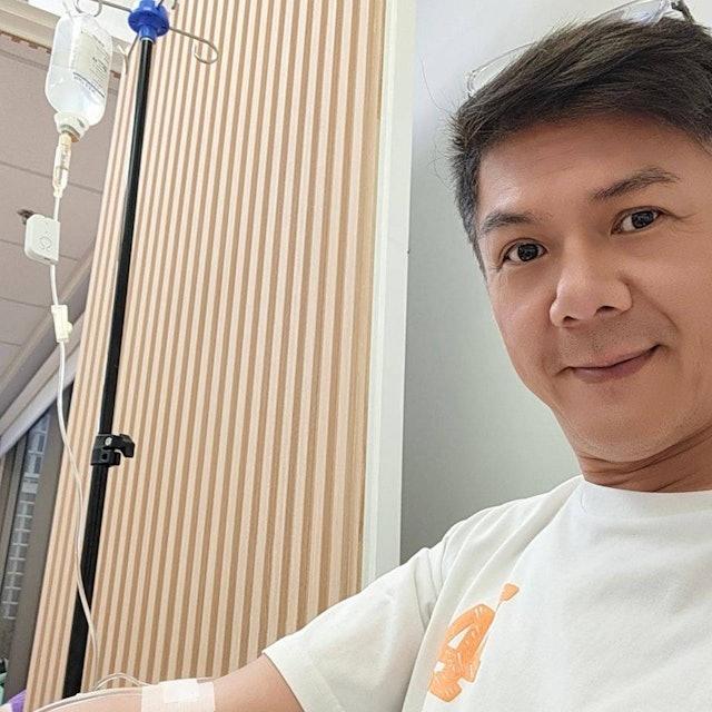 彭皓鋒積極接受治療,腫瘤縮小了一半。(圖/翻攝自IG@peter.pang.820)