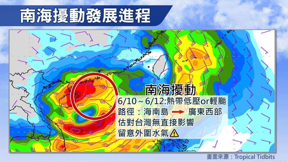 天氣/準蝴蝶颱風動態曝!熱帶低壓最快明形成 雨彈轟3天