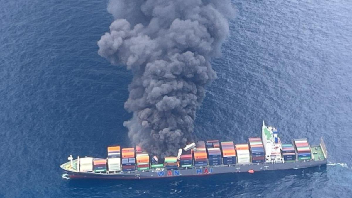 萬海旺春輪疑「爆炸失火」畫面曝!外媒:船員多數台灣人