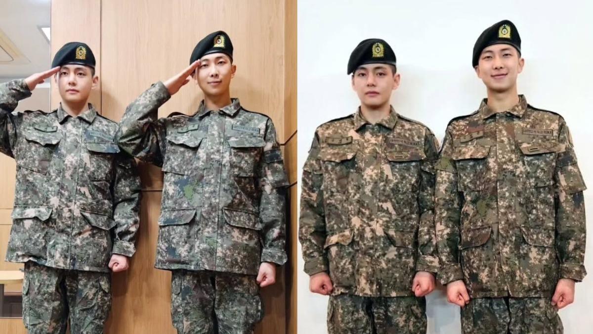 BTS成員RM、V退伍啦!超帥軍服拍貼照曝光 全員回歸倒數計時