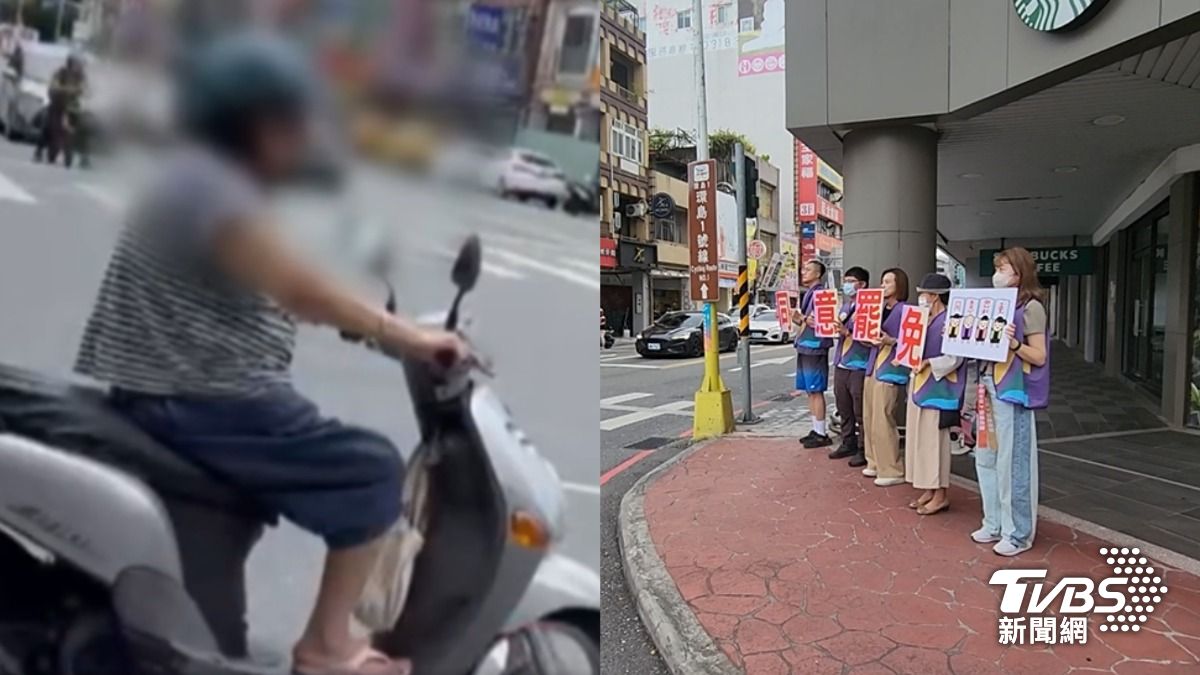 志工站路口高喊罷免傅崐萁,婦人不滿嗆聲。(圖/TVBS)