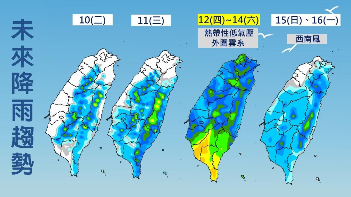 首颱「蝴蝶」明生成！侵台機率低　這2天雨勢最猛烈