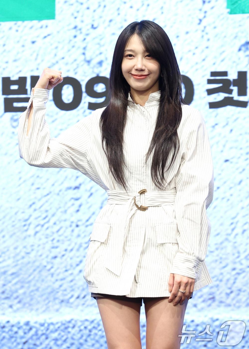 鄭恩地今年主要作品為韓劇《24小時健身俱樂部》。(圖/news1提供)