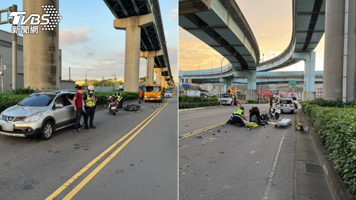 五股死亡事故!詭異逆向闖快車道 騎士猛撞轎車重傷亡
