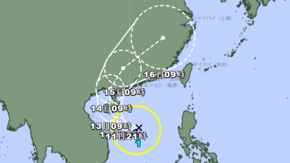 天氣／輕度颱風「蝴蝶」生成！最新路徑曝光　南臺灣防大雨