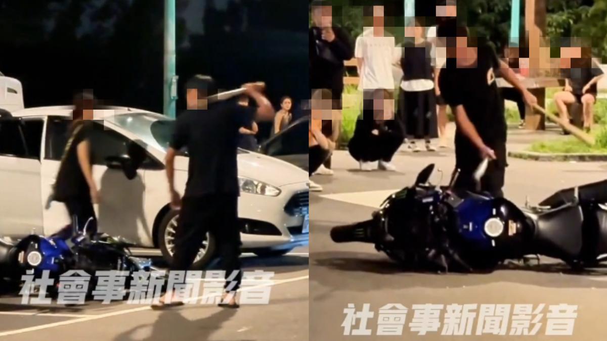 「我女友出軌!」桃園男崩潰暴氣 棍砸重機