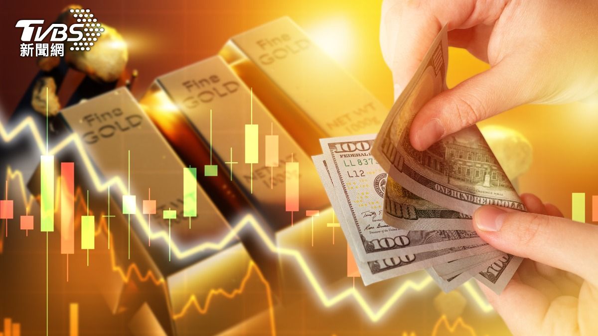 美元上漲抑制了黃金價格上漲動能。(示意圖/達志影像shutterstock)