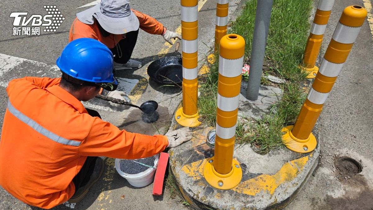 南屯區向上路與環中路,今年前5月就發生333起車禍,警方要裝LED燈避險。(圖/TVBS)