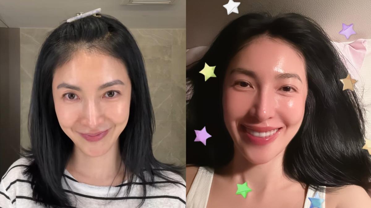 楊謹華在影片中毫無偶像包袱地對著鏡子卸妝,清楚呈現她的保養步驟與細節。(圖/翻攝自楊謹華IG)
