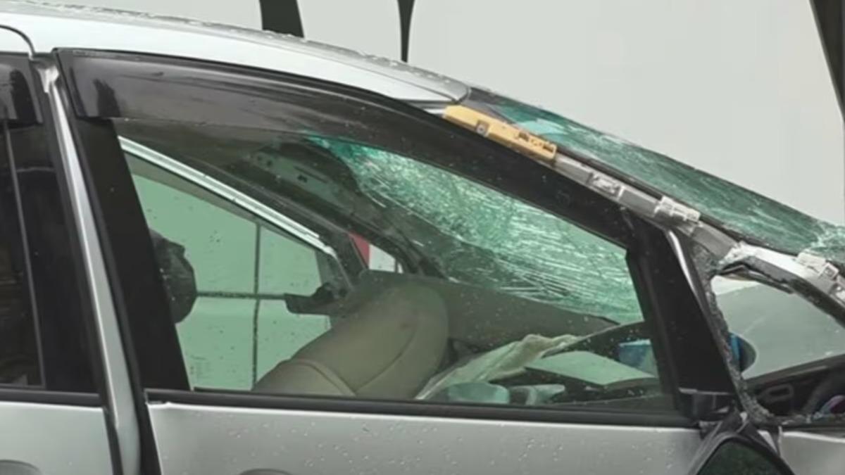 車禍現場照片。(圖/翻攝自 TBS News)