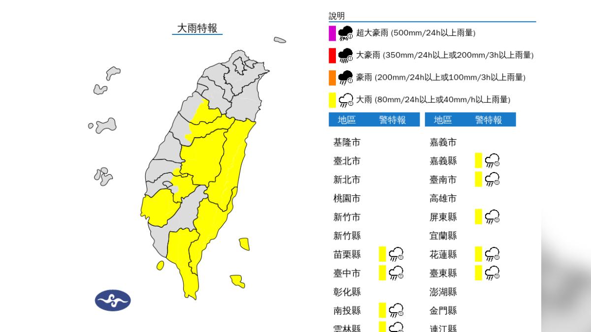 天氣/下班注意!對流旺盛「9縣市大雨特報」 一路下到明天
