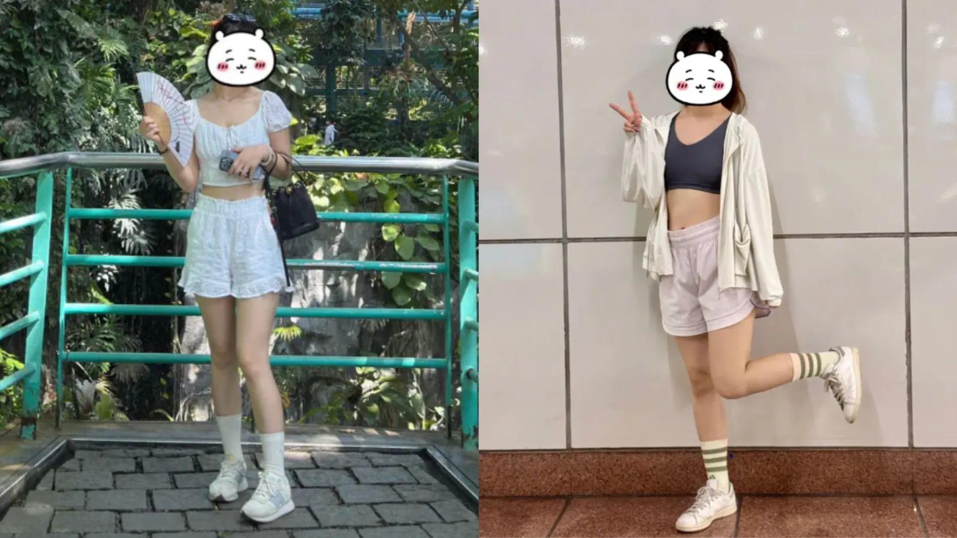 運動風涼感穿搭。（圖／翻攝自Dcard@iamjiujiu24）